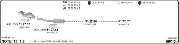 IMASAF 558000121 - Sistem de esapament allinparts.ro