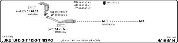 IMASAF 558000128 - Sistem de esapament allinparts.ro