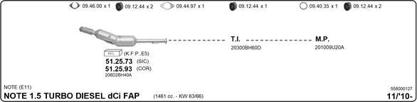 IMASAF 558000127 - Sistem de esapament allinparts.ro