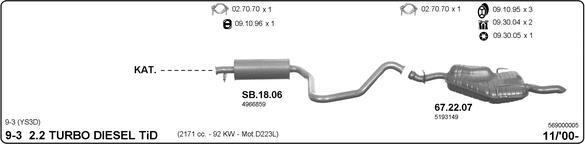 IMASAF 569000005 - Sistem de esapament allinparts.ro