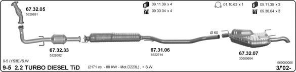 IMASAF 569000008 - Sistem de esapament allinparts.ro