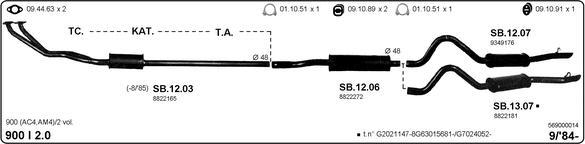 IMASAF 569000014 - Sistem de esapament allinparts.ro