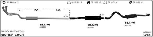 IMASAF 569000015 - Sistem de esapament allinparts.ro