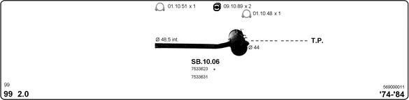 IMASAF 569000011 - Sistem de esapament allinparts.ro