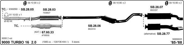 IMASAF 569000025 - Sistem de esapament allinparts.ro