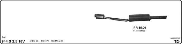 IMASAF 565000012 - Sistem de esapament - allinparts.ro