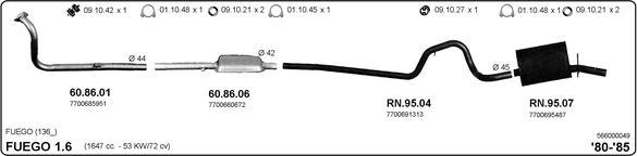 IMASAF 566000049 - Sistem de esapament - allinparts.ro