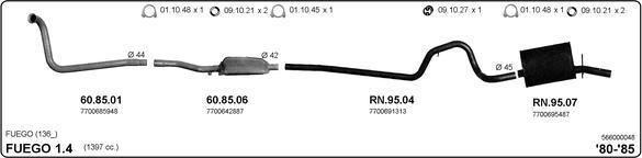 IMASAF 566000048 - Sistem de esapament - allinparts.ro