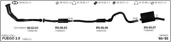 IMASAF 566000051 - Sistem de esapament allinparts.ro