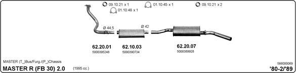 IMASAF 566000069 - Sistem de esapament allinparts.ro