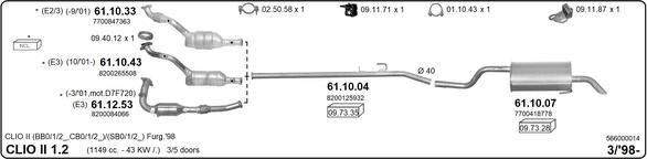 IMASAF 566000014 - Sistem de esapament - allinparts.ro