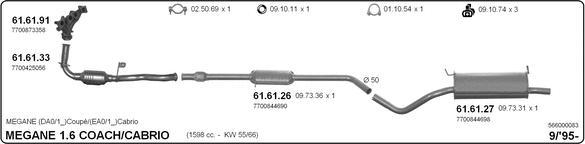 IMASAF 566000083 - Sistem de esapament - allinparts.ro