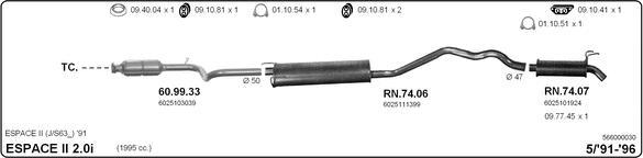 IMASAF 566000030 - Sistem de esapament - allinparts.ro