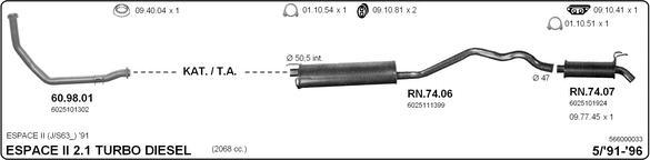 IMASAF 566000033 - Sistem de esapament allinparts.ro