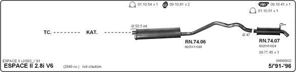 IMASAF 566000032 - Sistem de esapament - allinparts.ro