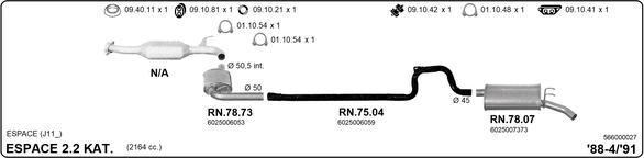 IMASAF 566000027 - Sistem de esapament - allinparts.ro