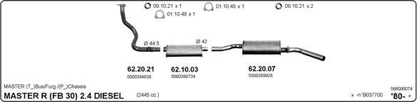 IMASAF 566000074 - Sistem de esapament - allinparts.ro