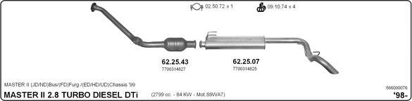 IMASAF 566000076 - Sistem de esapament - allinparts.ro