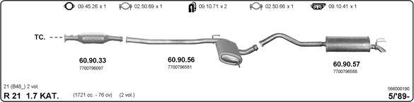 IMASAF 566000190 - Sistem de esapament - allinparts.ro