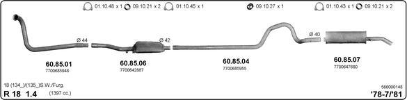 IMASAF 566000148 - Sistem de esapament - allinparts.ro