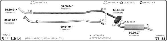IMASAF 566000142 - Sistem de esapament - allinparts.ro