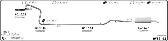 IMASAF 566000106 - Sistem de esapament allinparts.ro