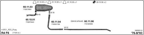IMASAF 566000110 - Sistem de esapament allinparts.ro
