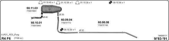 IMASAF 566000111 - Sistem de esapament allinparts.ro