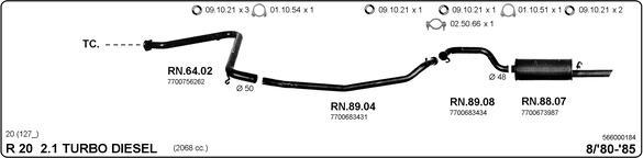 IMASAF 566000184 - Sistem de esapament - allinparts.ro