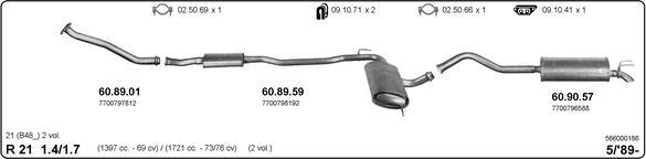 IMASAF 566000186 - Sistem de esapament - allinparts.ro
