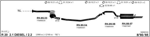 IMASAF 566000183 - Sistem de esapament - allinparts.ro