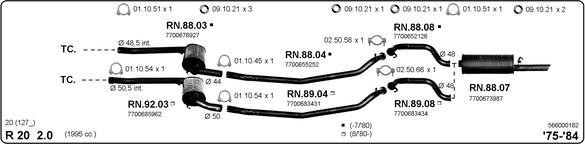 IMASAF 566000182 - Sistem de esapament - allinparts.ro
