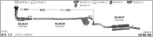 IMASAF 566000134 - Sistem de esapament - allinparts.ro