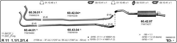 IMASAF 566000135 - Sistem de esapament - allinparts.ro