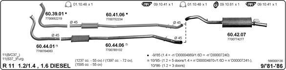 IMASAF 566000136 - Sistem de esapament - allinparts.ro