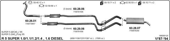 IMASAF 566000120 - Sistem de esapament - allinparts.ro