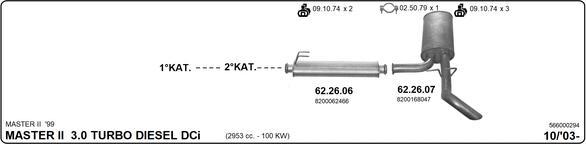 IMASAF 566000294 - Sistem de esapament allinparts.ro