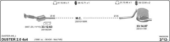 IMASAF 566000298 - Sistem de esapament allinparts.ro