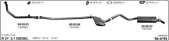 IMASAF 566000209 - Sistem de esapament - allinparts.ro