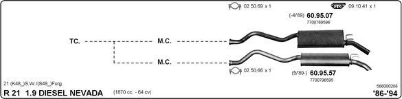 IMASAF 566000208 - Sistem de esapament - allinparts.ro