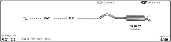 IMASAF 566000203 - Sistem de esapament - allinparts.ro