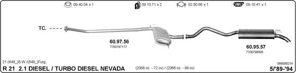 IMASAF 566000214 - Sistem de esapament - allinparts.ro