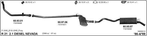 IMASAF 566000210 - Sistem de esapament - allinparts.ro