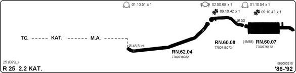 IMASAF 566000218 - Sistem de esapament - allinparts.ro