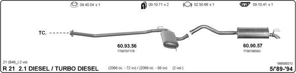 IMASAF 566000212 - Sistem de esapament - allinparts.ro