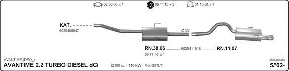 IMASAF 566000284 - Sistem de esapament - allinparts.ro