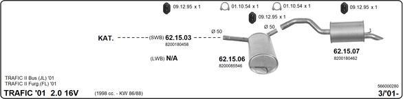IMASAF 566000280 - Sistem de esapament - allinparts.ro