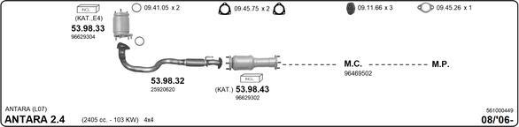 IMASAF 561000449 - Sistem de esapament - allinparts.ro