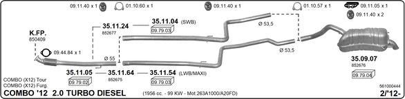 IMASAF 561000444 - Sistem de esapament allinparts.ro