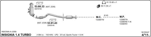 IMASAF 561000447 - Sistem de esapament - allinparts.ro